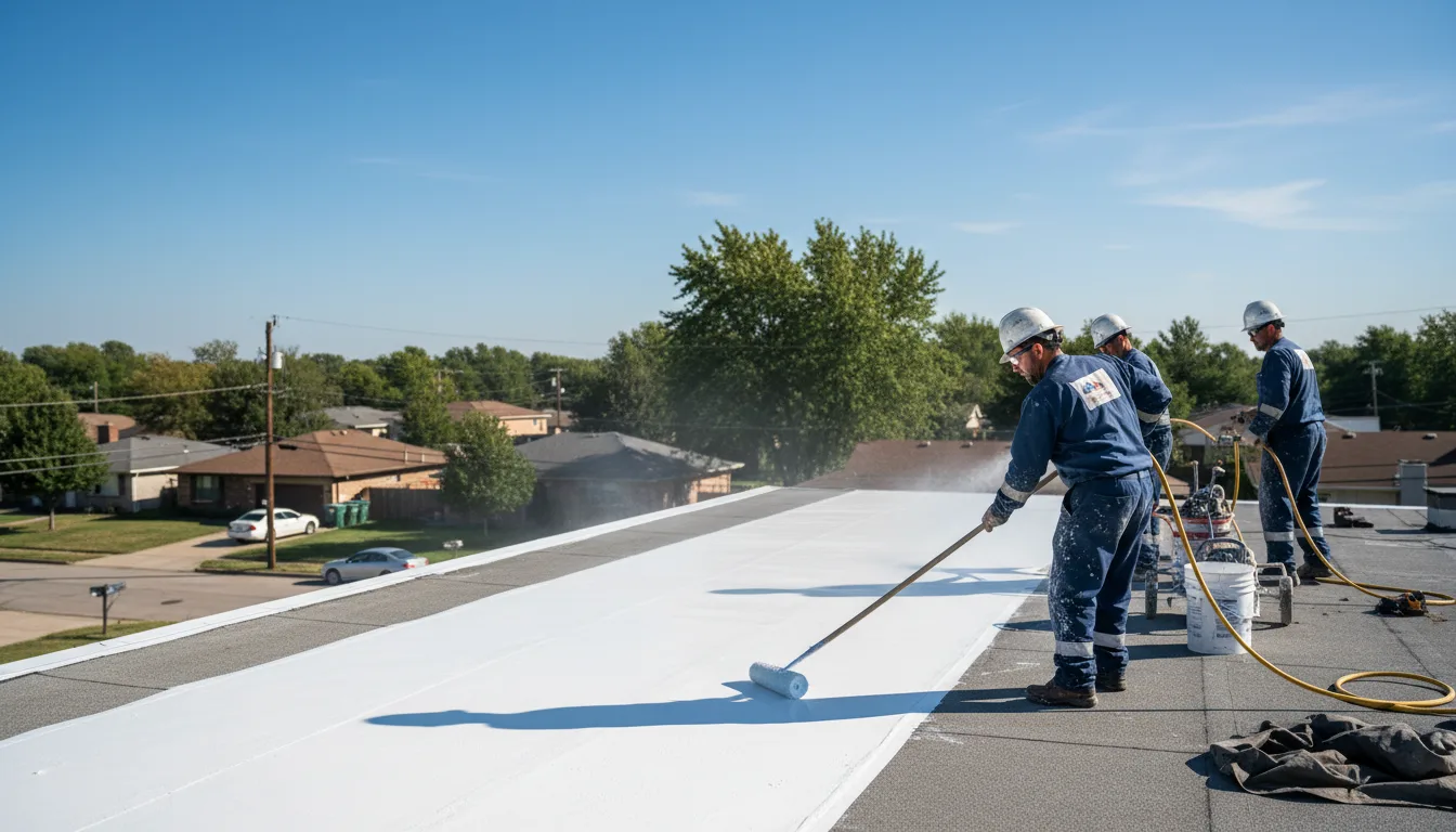 Commercial roof coating in El Prado, NM near me